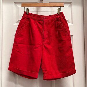 ESPRIT Corduroy Culotte Shorts, Red, Size 5 Juniors, Vintage